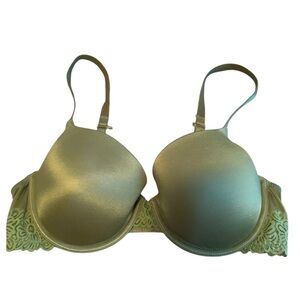 Auden Bra Size 36C Green The Daydream Demi Coverage Light Lift  Lace Trim
